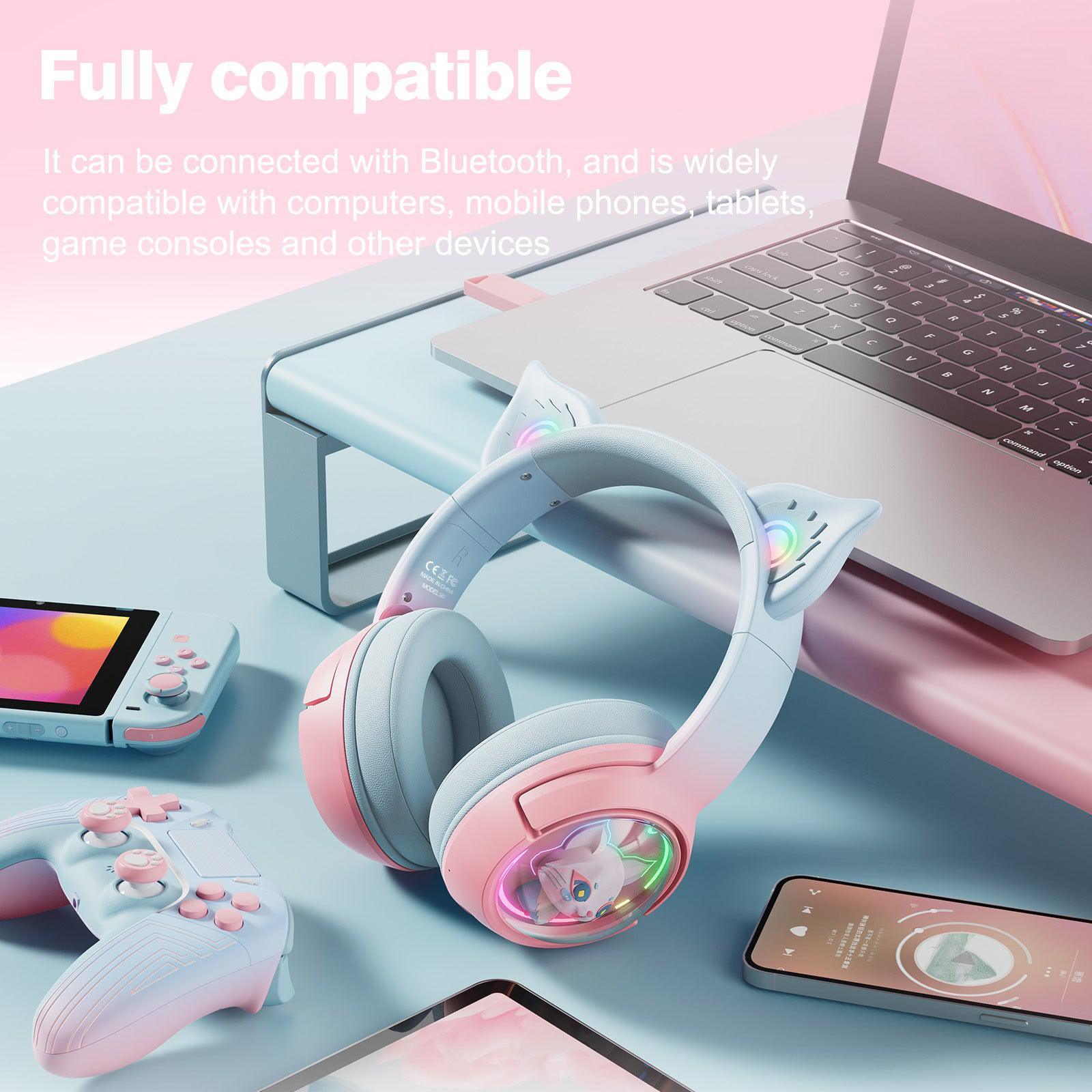 ONIKUMA B5 Gradient 2.4G Wireless Bluetooth Wired 3-mode Linghu Headphones, RGB Switch Headset - onikuma-1