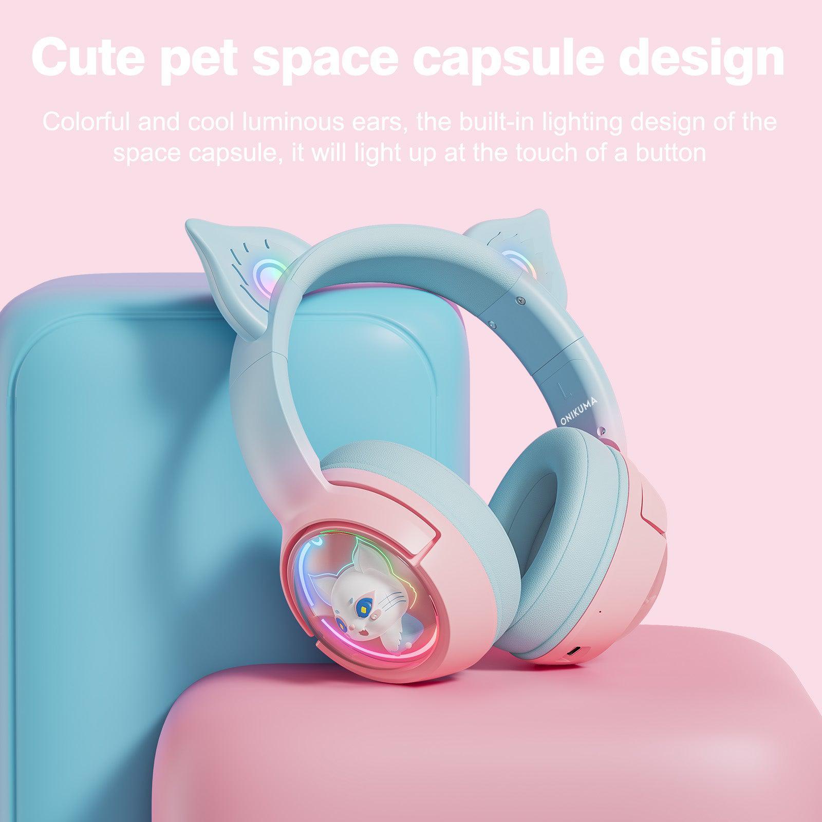 ONIKUMA B5 Gradient 2.4G Wireless Bluetooth Wired 3-mode Linghu Headphones, RGB Switch Headset - onikuma-1