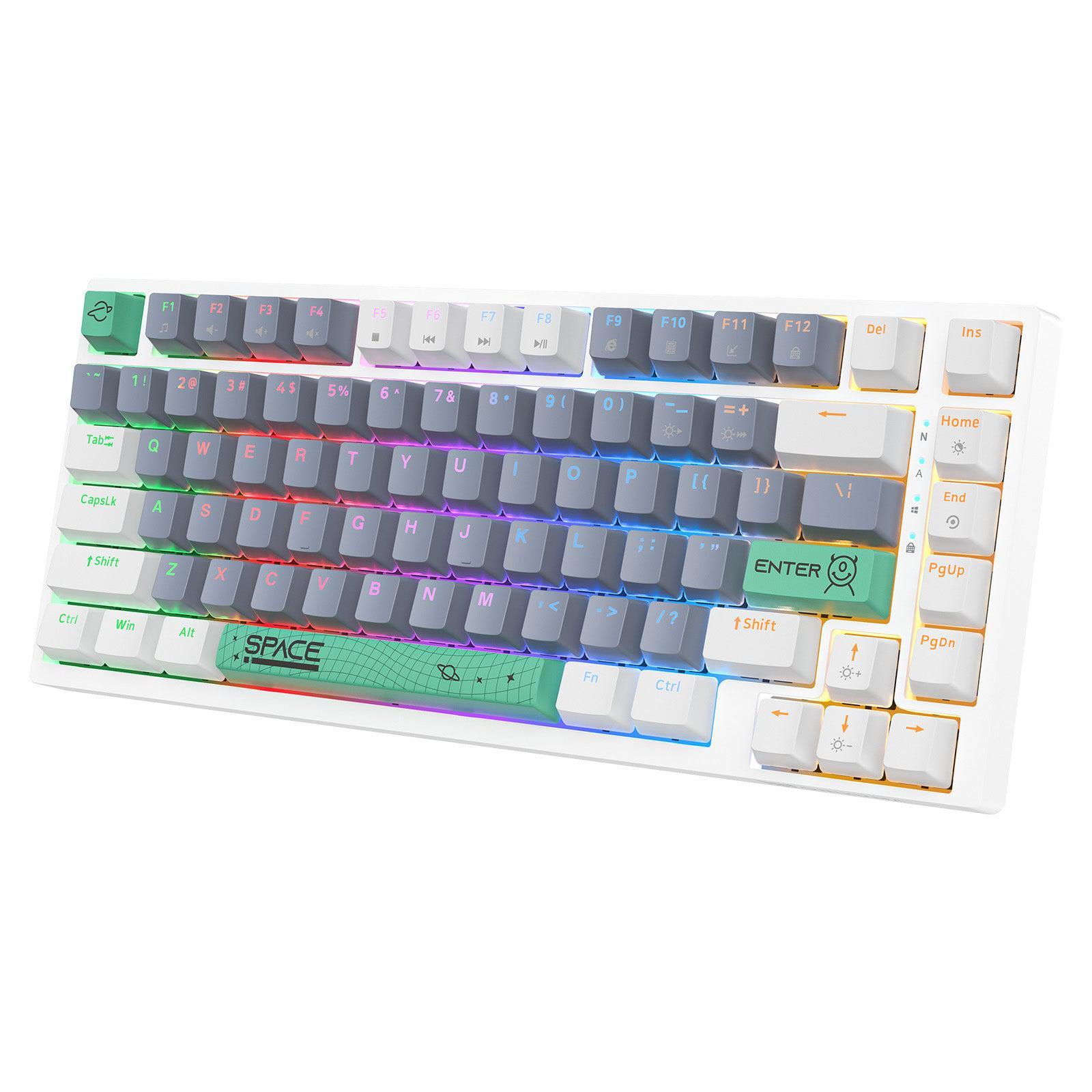 ONIKUMA G52 82 Keys USB Wired Mechanical Keyboard, Professional Gaming Keyboard with RGB Backlit Matte Key Caps for PC Laptop - onikuma-1