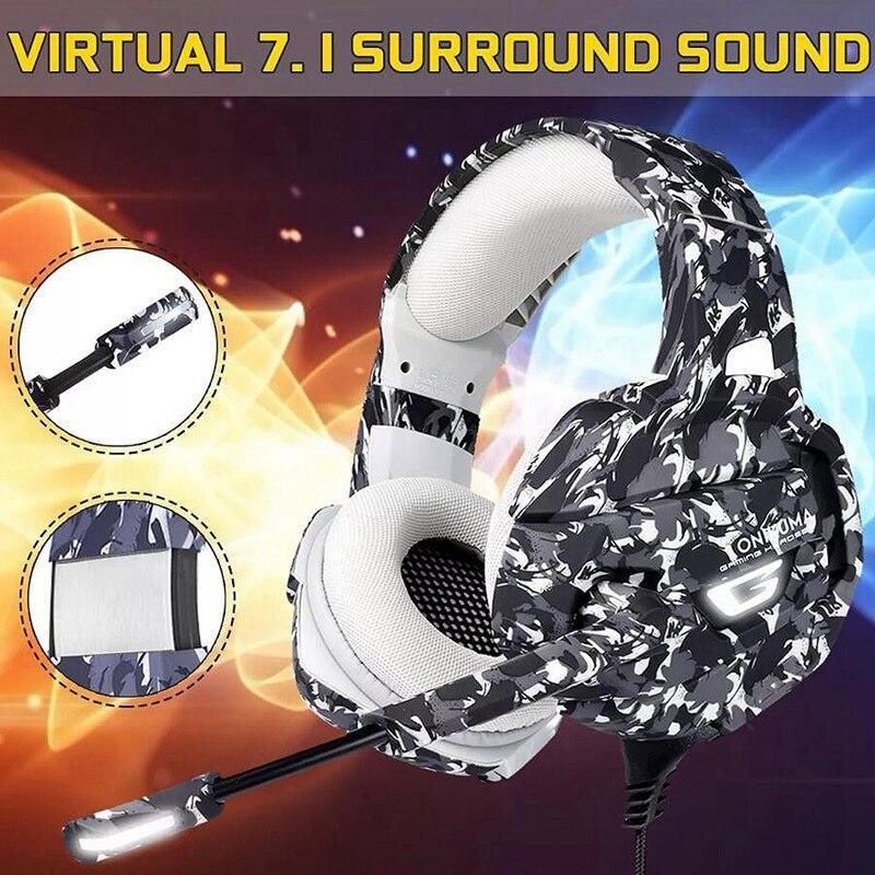 ONIKUMA K5 Camouflage Version 7.1 Virtual Stereo Gaming Headphone - onikuma-1