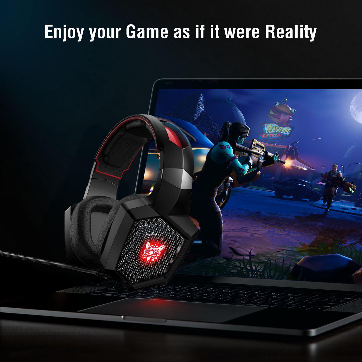 ONIKUMA K8 Wired Stereo Gaming Headphones With Mic LED Lights - onikuma-1