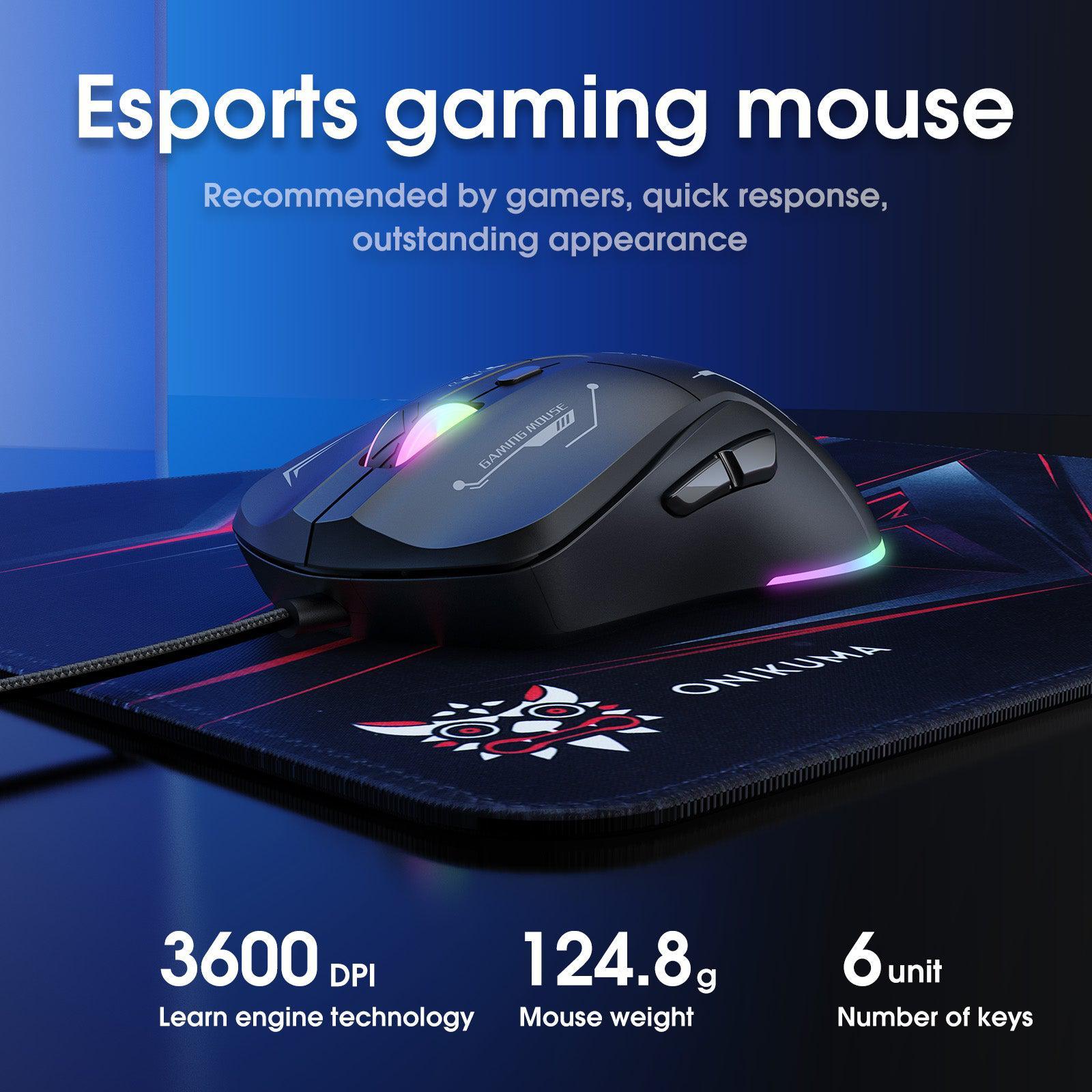 ONIKUMA TZ3006 3 in 1 Gaming Combo - G22 Keyboard / CW917 Mouse/ MP002 Mouse Pad - onikuma-1