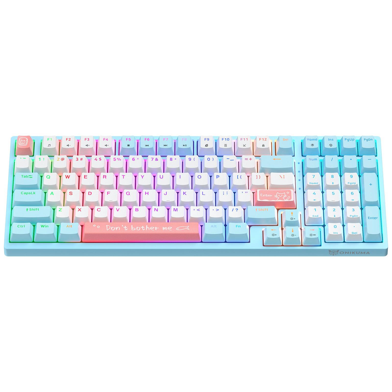 New ONIKUMA G38 Three Color Wired Mechanical Keyboard, 98 Keys Gamer For PC Laptop