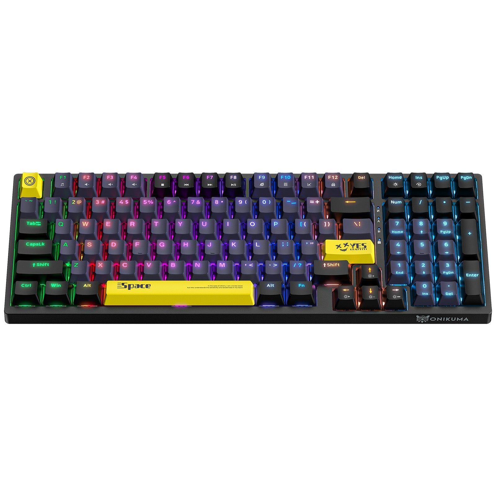 New ONIKUMA G38 Three Color Wired Mechanical Keyboard, 98 Keys Gamer For PC Laptop - onikuma-1