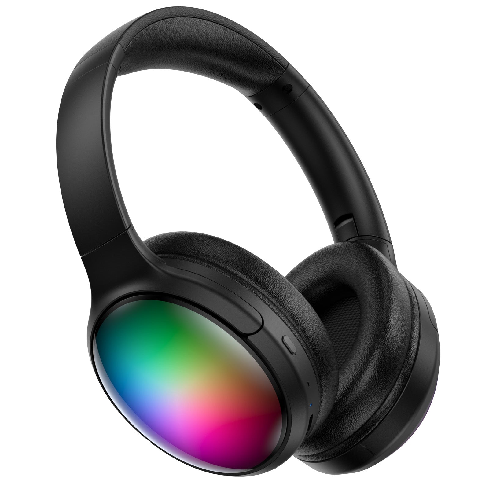 ONIKUMA B3 Wireless Bluetooth Headphones with ANC Microphone, Rainbow RGB Lights Effect Lightweight Foldable Over-Ear Headphones with Music & Game Mode, 45H Plays for Travel Home Office, Hands-Free Clear Calls