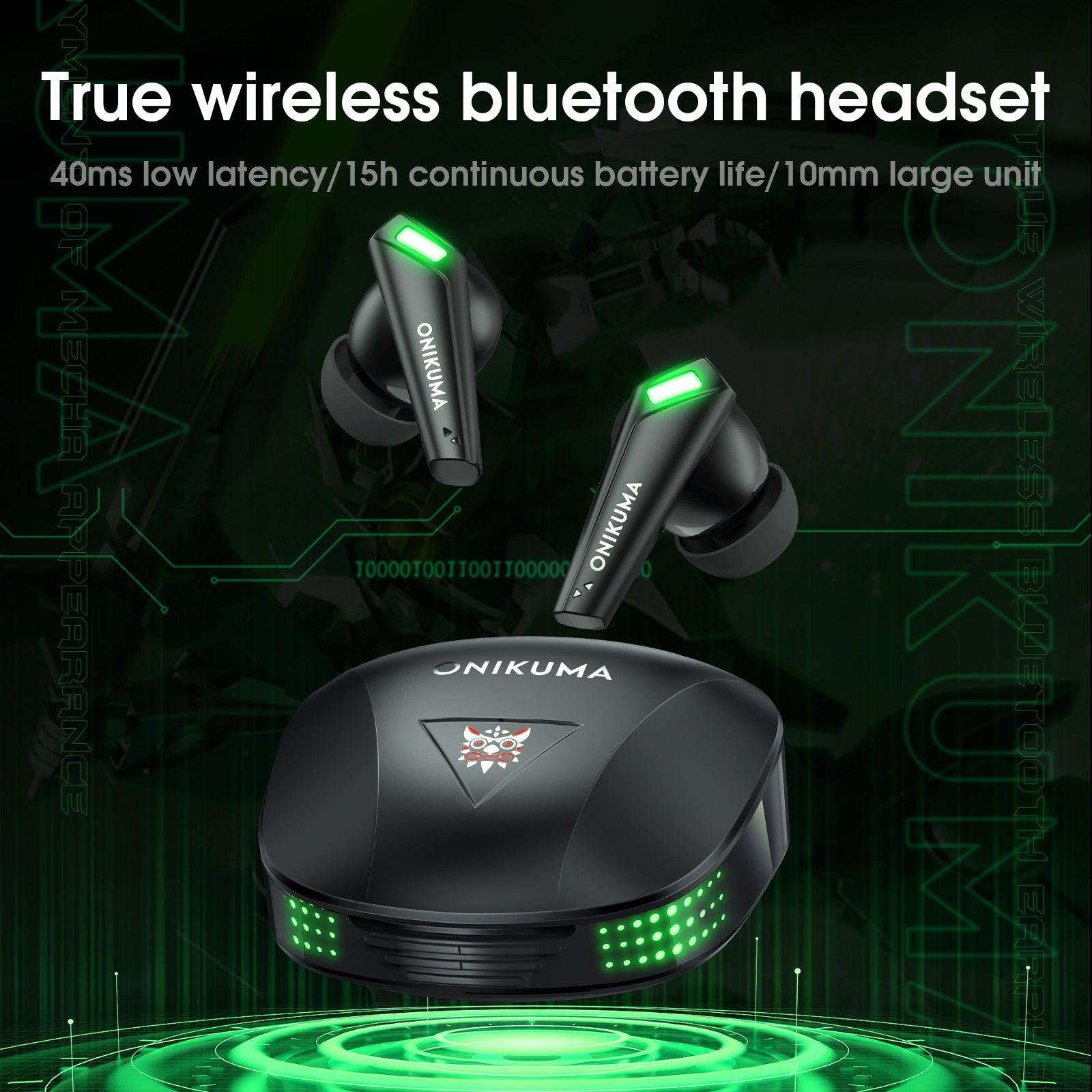 ONIKUMA T308 Wireless Bluetooth Earbuds 40ms Latency 10h Battery Life