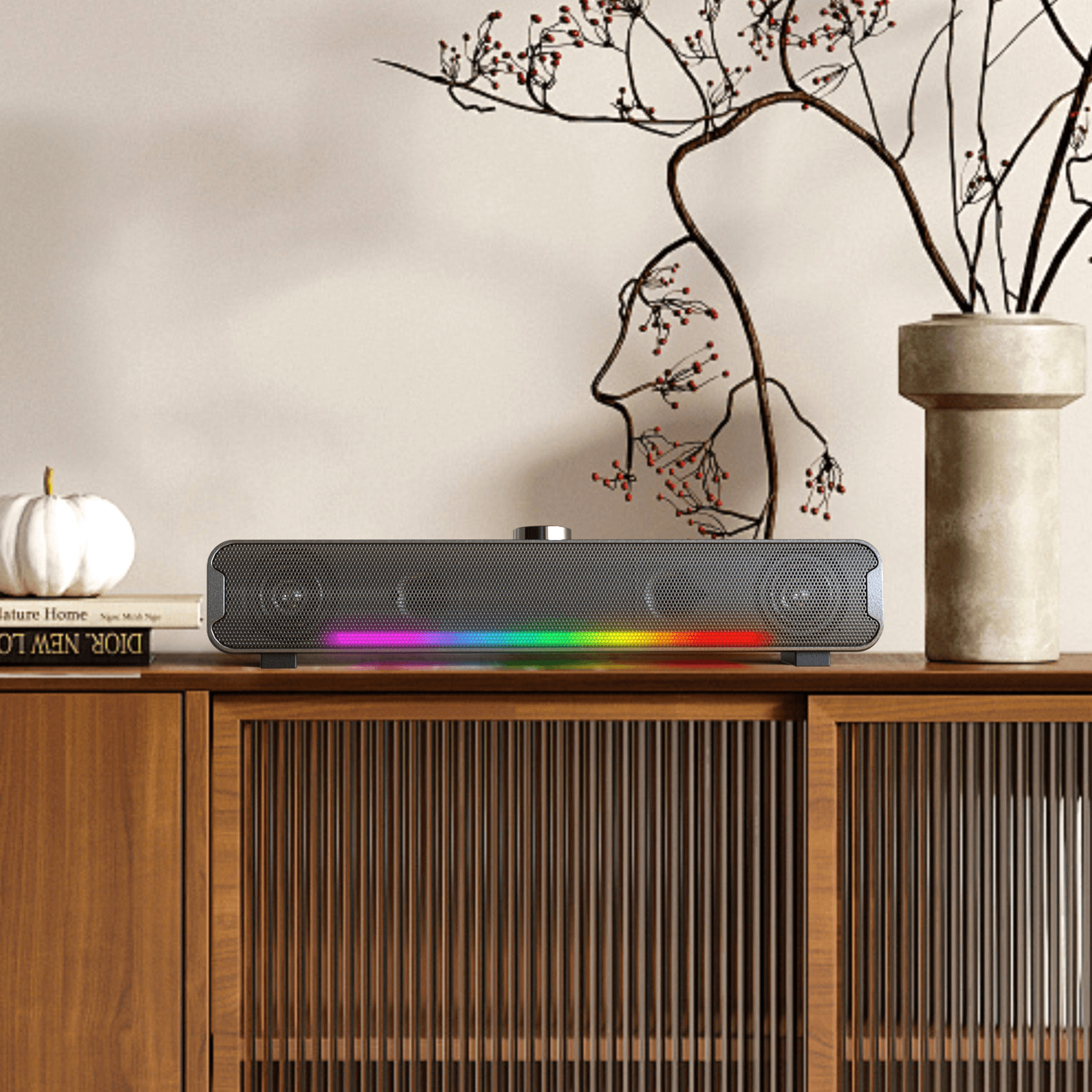 ONIKUMA L16 Bluetooth-compatible Speaker with RGB Light, Powerful Computer Speaker Portable Soundbar for TV Home Theater PC Gaming - onikuma-1