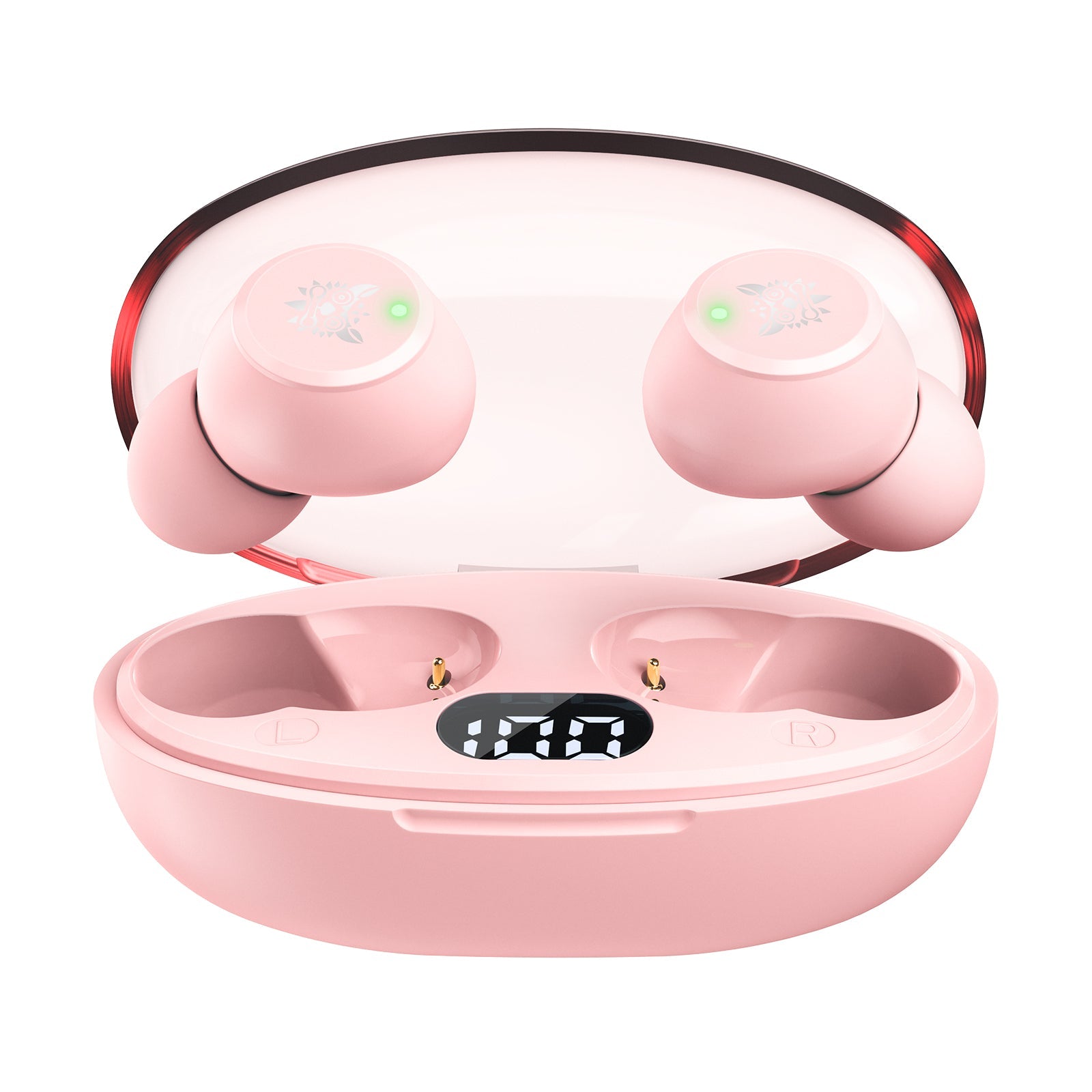 ONIKUMA T305 TWS Wireless Bluetooth V5.3 Earbuds Stereo / Hi-Fi Super Bass / Noise Canceling / Smart Touch-Pink