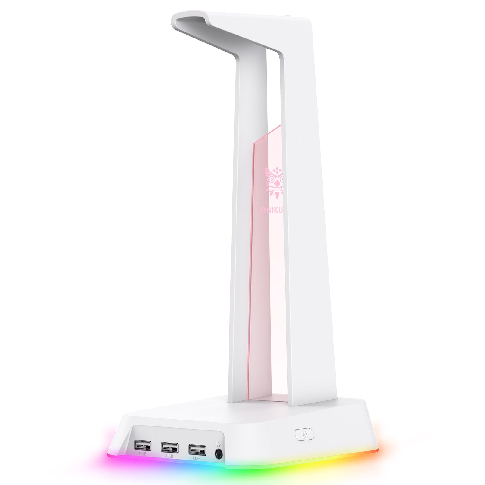 ONIKUMA ST2 RGB Gaming Headphone Stand with 3 USB and 3.5mm AUX Ports