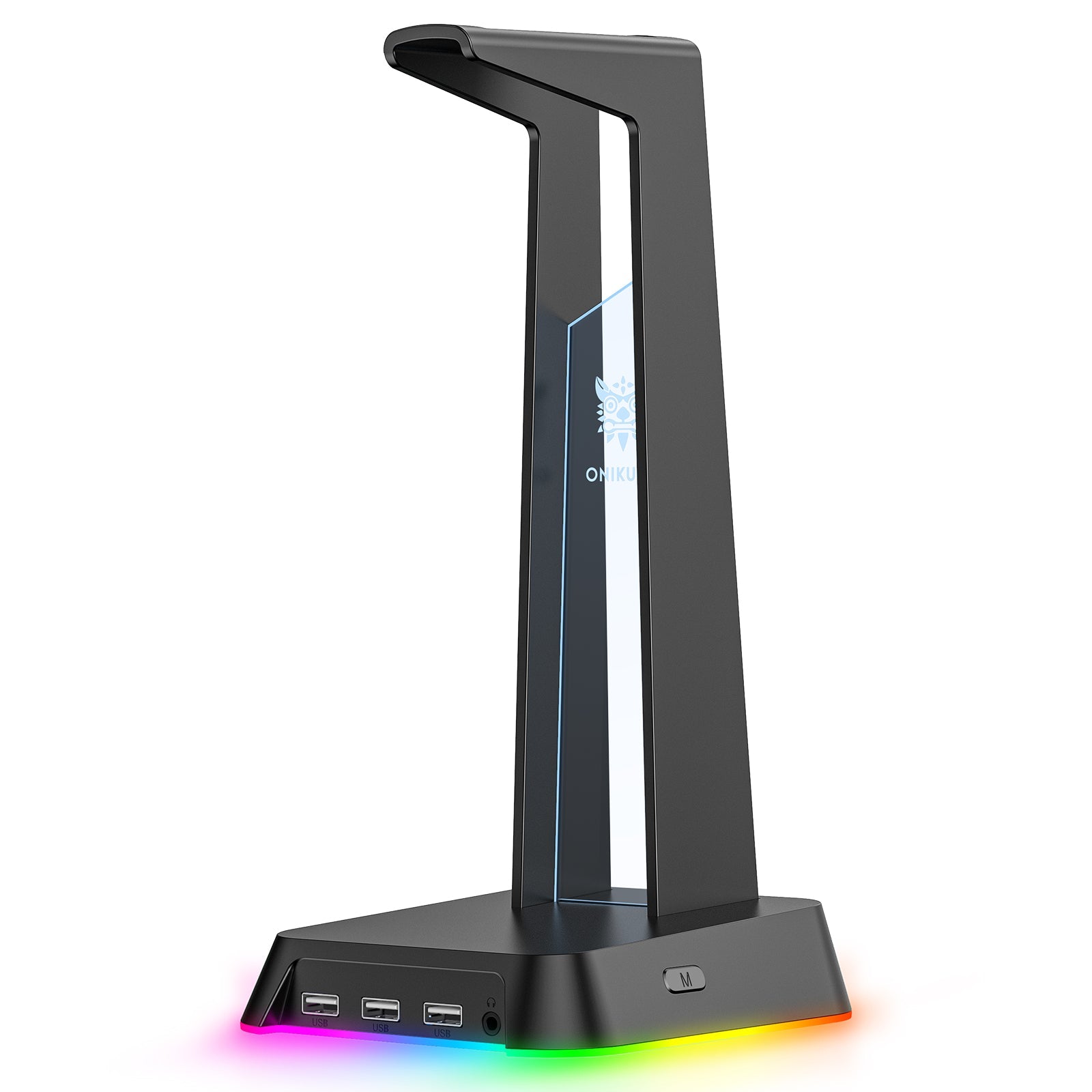 ONIKUMA ST2 RGB Gaming Headphone Stand with 3 USB and 3.5mm AUX Ports