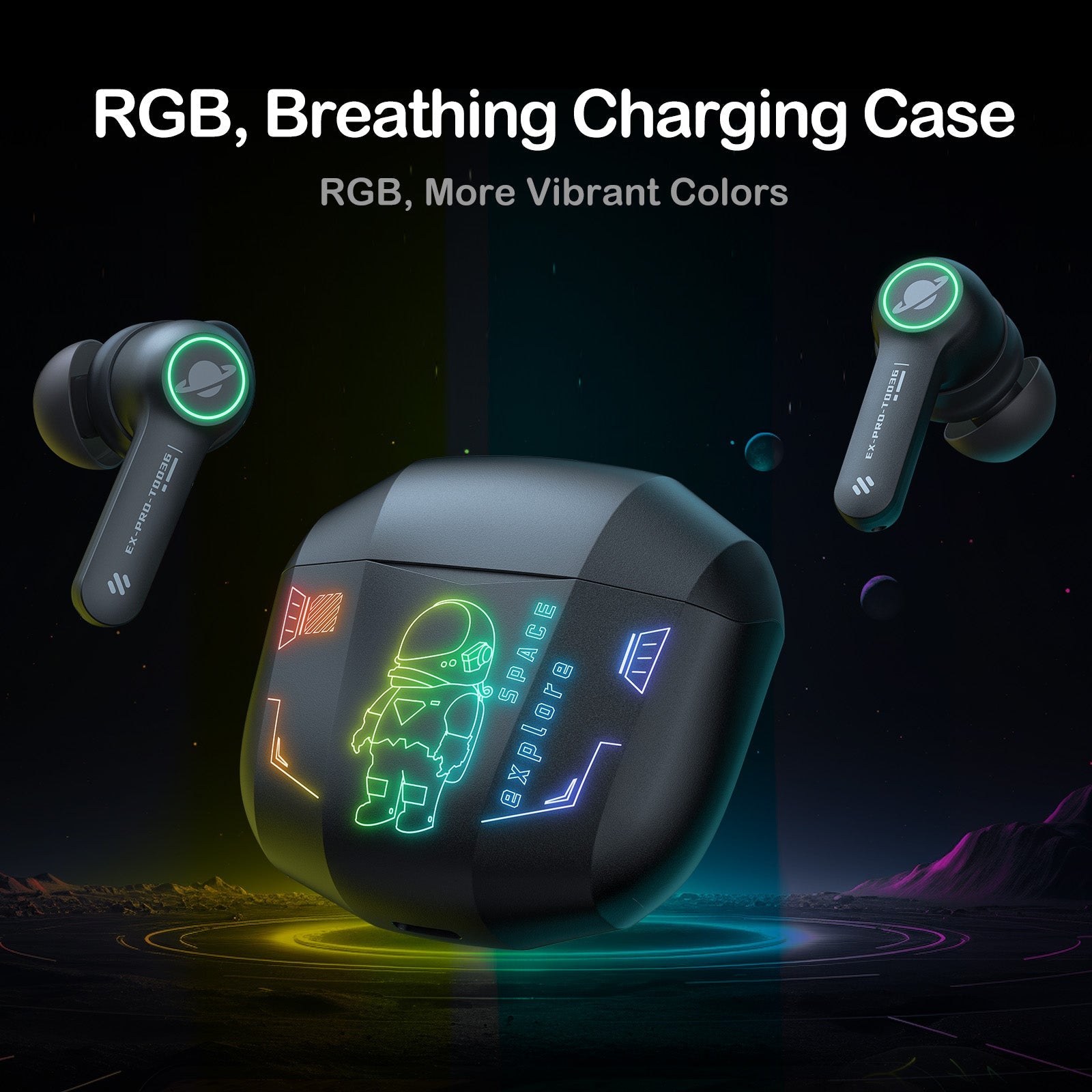 ONIKUMA T36 RGB TWS Gaming Earbuds 40MS Delay Bluetooth5.0 Noise Reduction for Game Music