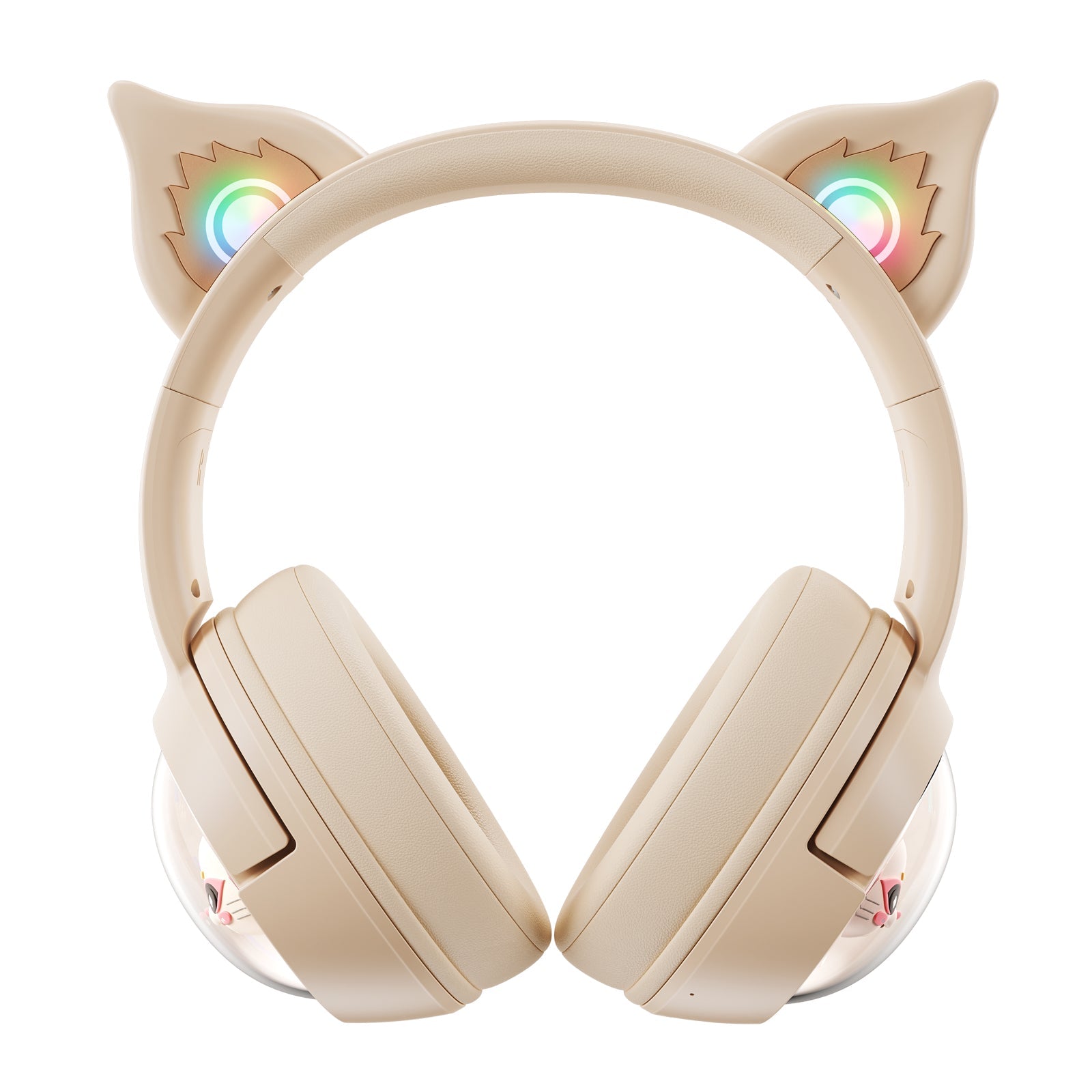 ONIKUMA B5 RGB Cat Ear Bluetooth Wireless Gaming Headset, Ivory