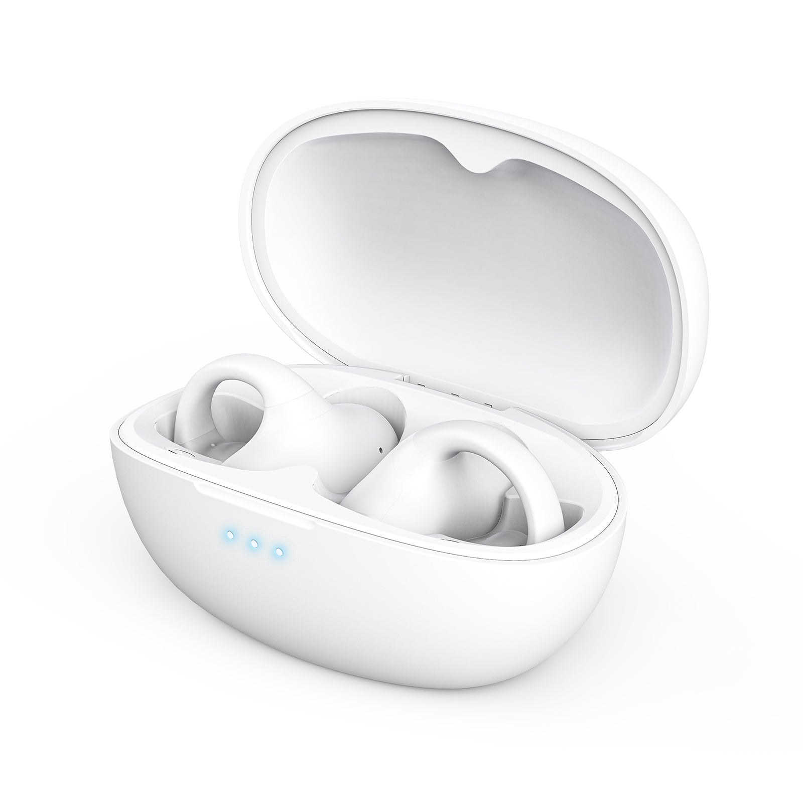 ONIKUMA T306 TWS Ear Clip Design Bluetooth Headset, BT 5.3 Stereo HIFI Earphones-White