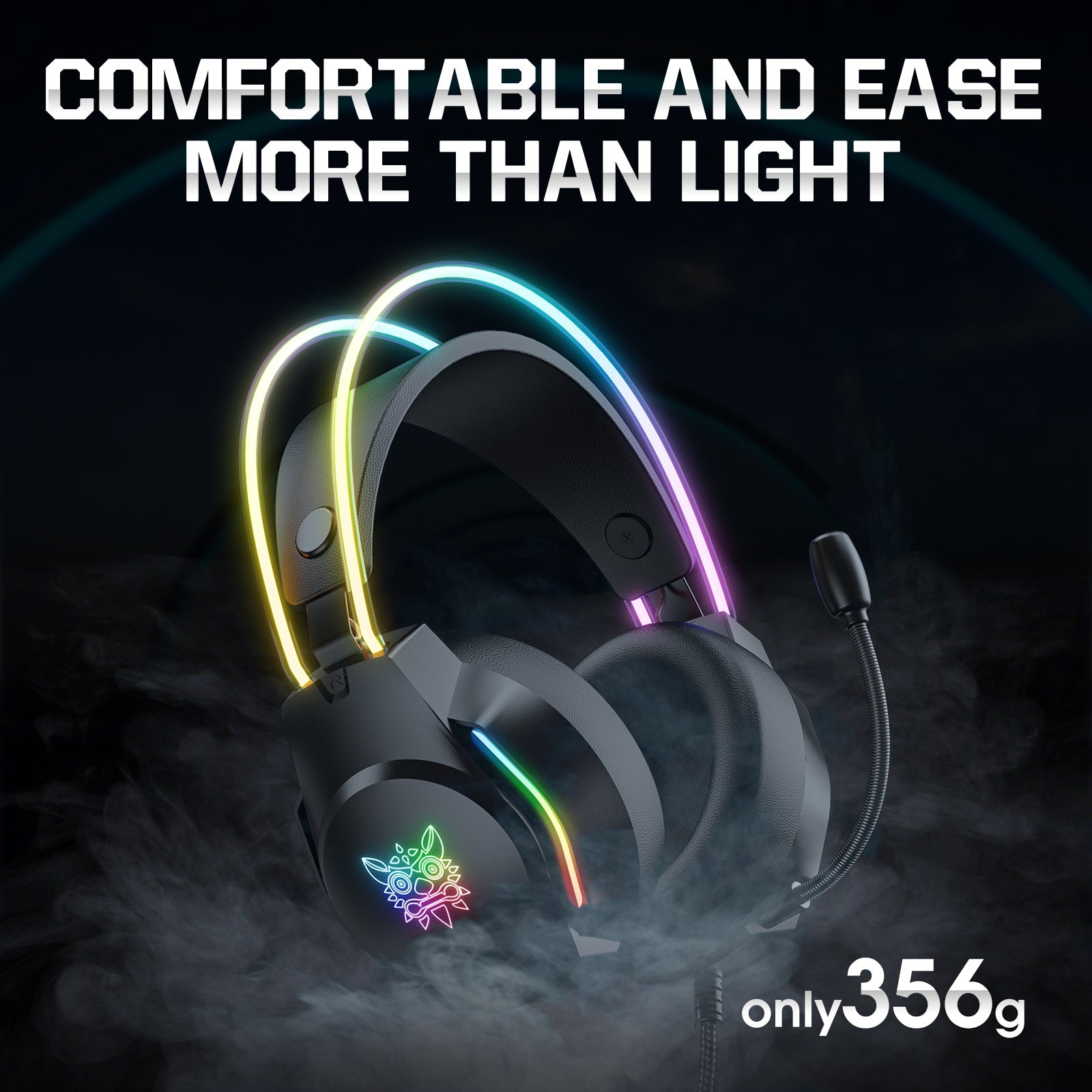 ONIKUMA X26 Head-mounted Earphone RGB Light, Noise Reduction Wired Headphone - onikuma-1