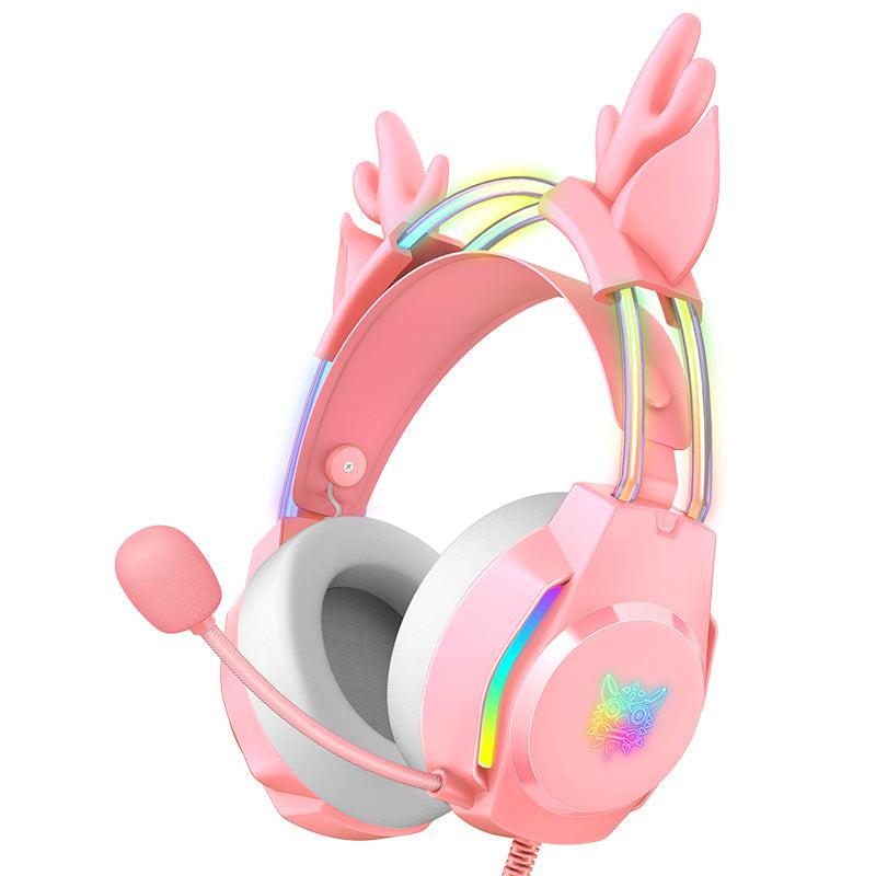 ONIKUMA X26 Head-mounted Earphone RGB Light With Deer's Ears Glow, Gaming Headset - onikuma-1