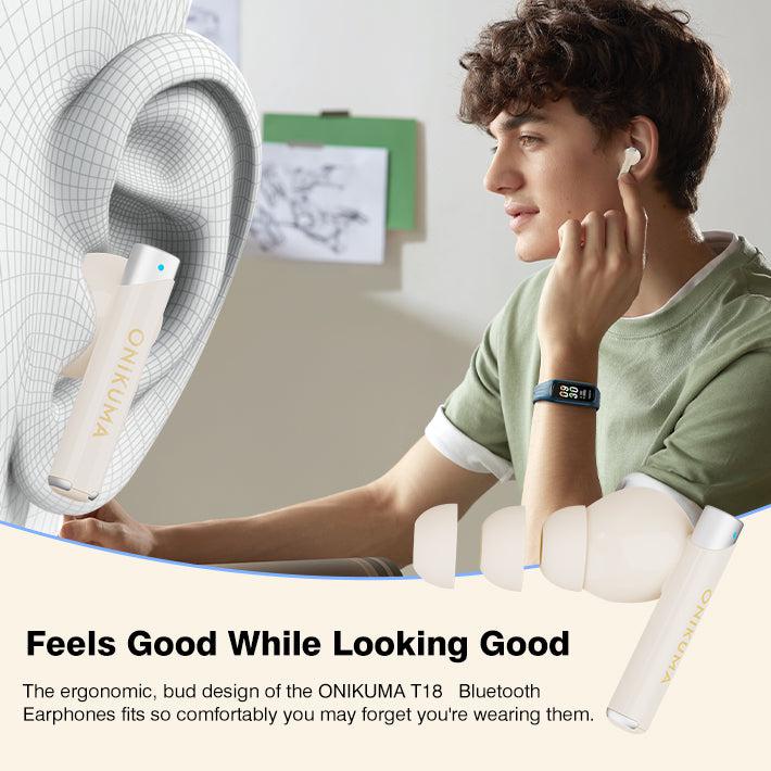 ONIKUMA T18 New In-Ear Bluetooth Earphones,  Retro Style Reinvention & Innovation Sports Gaming Headset