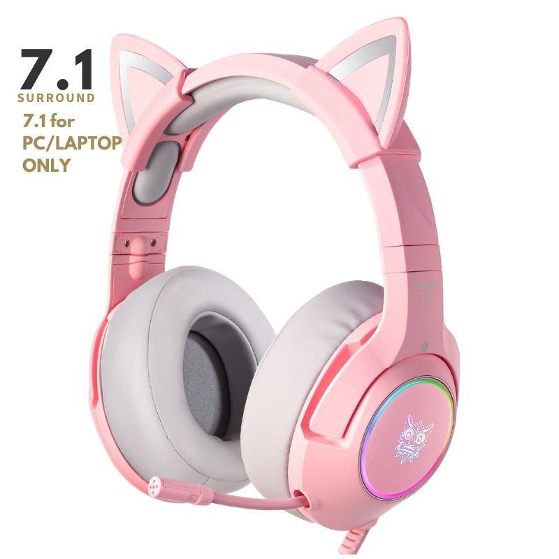 ONIKUMA K9 RGB Stereo Gaming Headset with Cat Ears for PS4, Xbox, PC and Switch