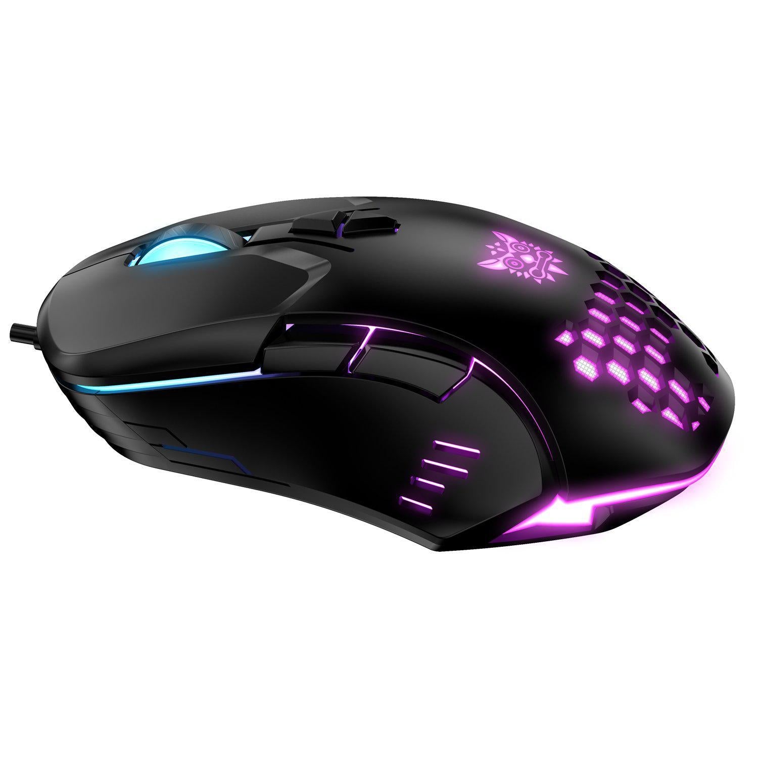 ONIKUMA CW902 Wired Gaming Mouse RGB Optical Mause With Colorful Lighting, PC Laptop Adjustable DPI Mechanical Mouse