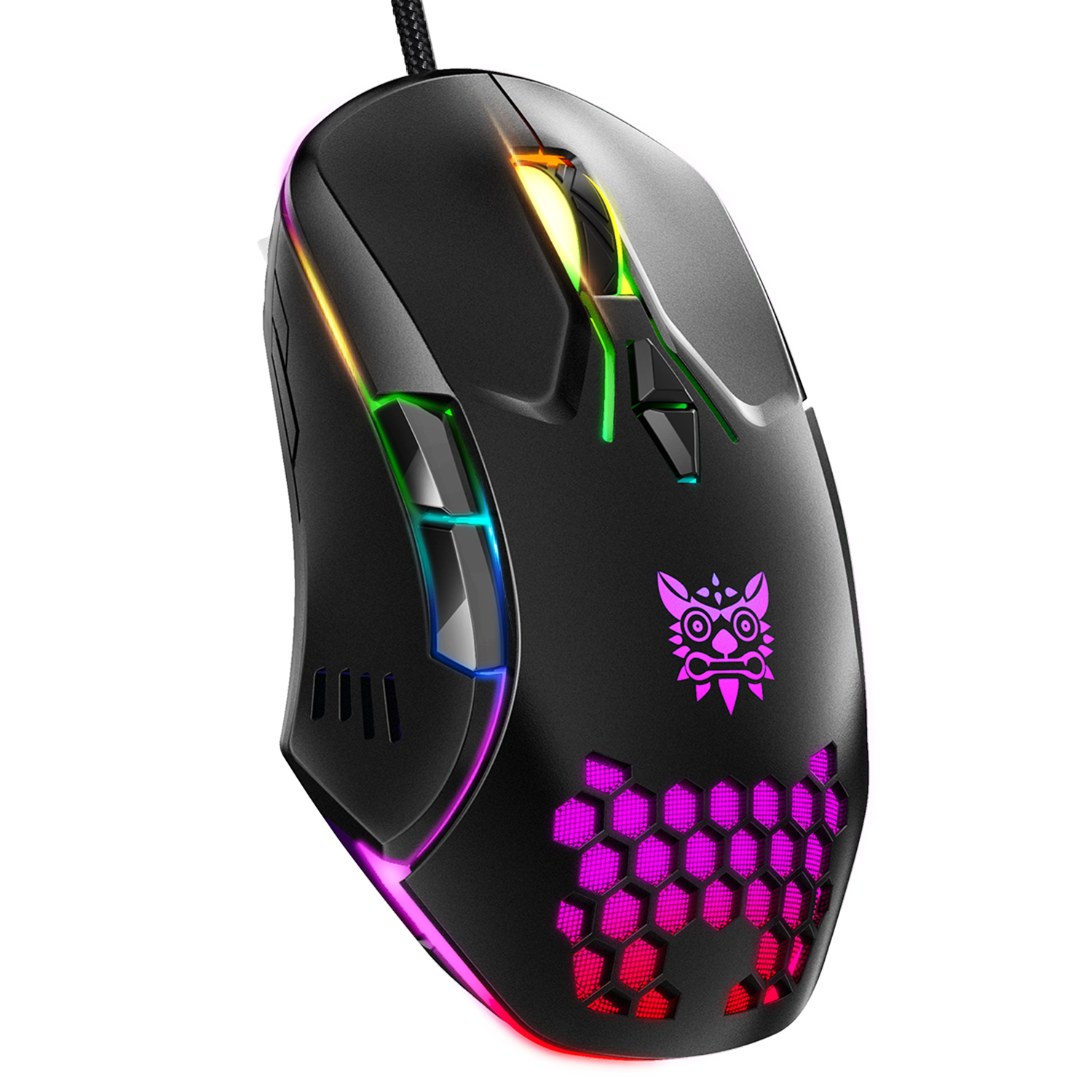 ONIKUMA CW902 Wired Gaming Mouse RGB Optical Mause With Colorful Lighting, PC Laptop Adjustable DPI Mechanical Mouse