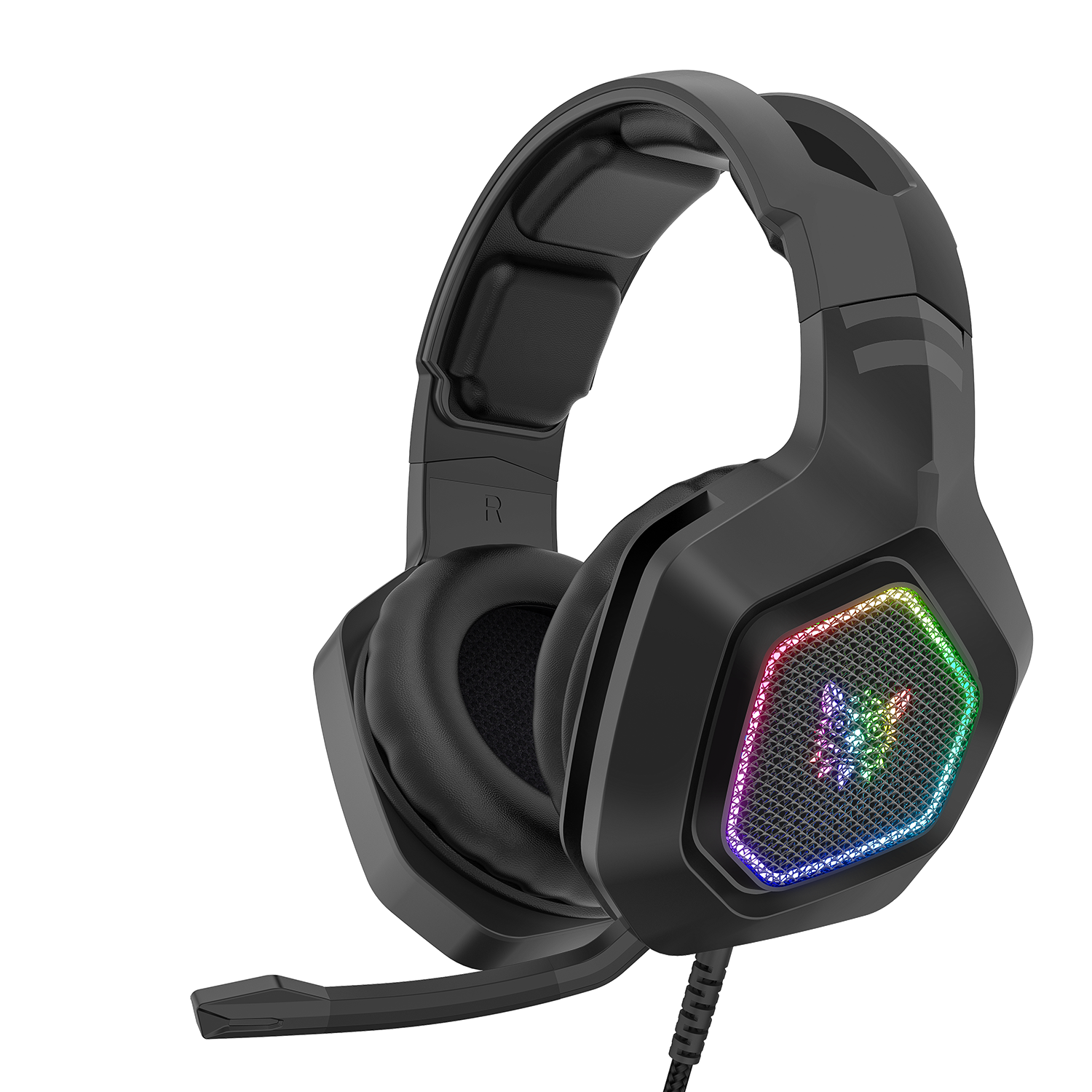 ONIKUMA K10 Professional Games Headset RGB Colorful Lighting Mic PC Phone PS4 XBOX Switch Gamer Wired Headphone