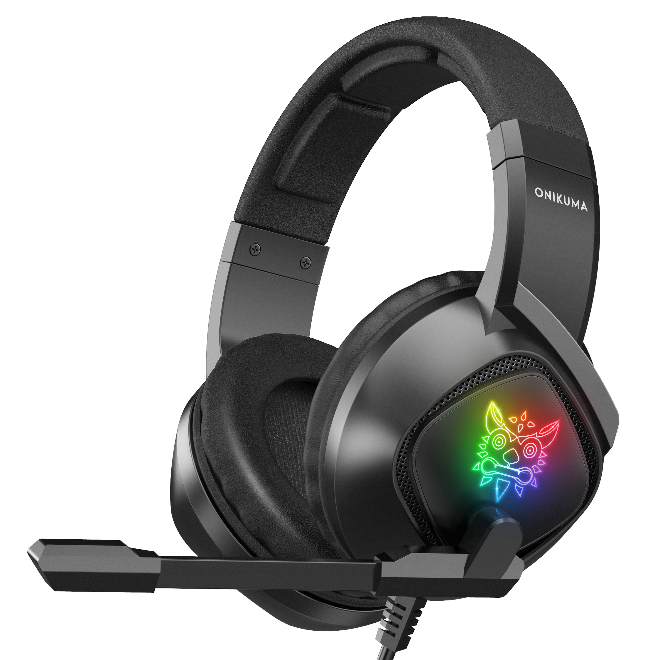 ONIKUMA K19 Professional Game Headphone with MIC RGB LED Backlight Wired Gamer Headset Noise Canceling ForPC/PS4/XBOX