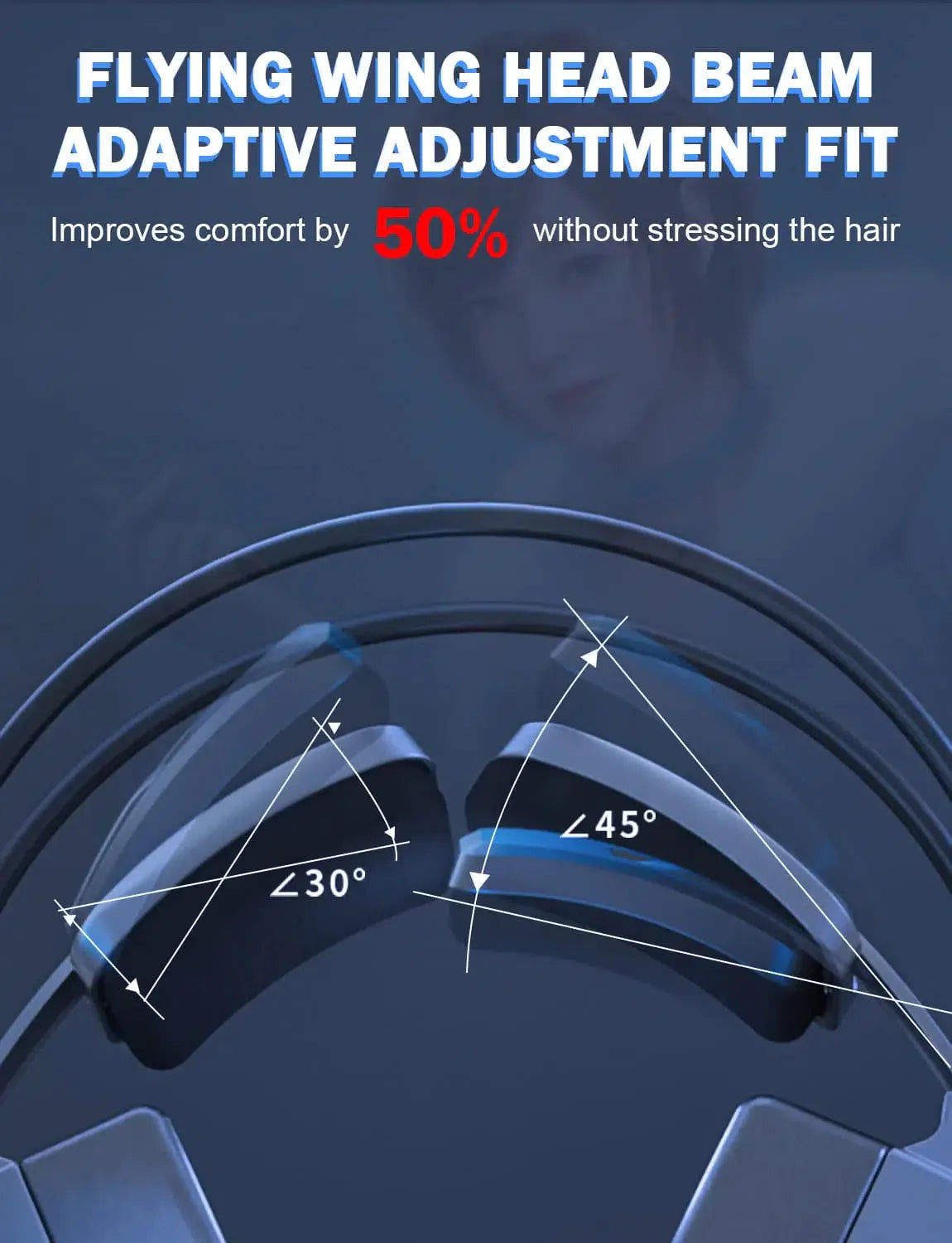 Flying wing head beam adaptive adjustment fit | ONIKUMA X20 RGB Gaming Headset