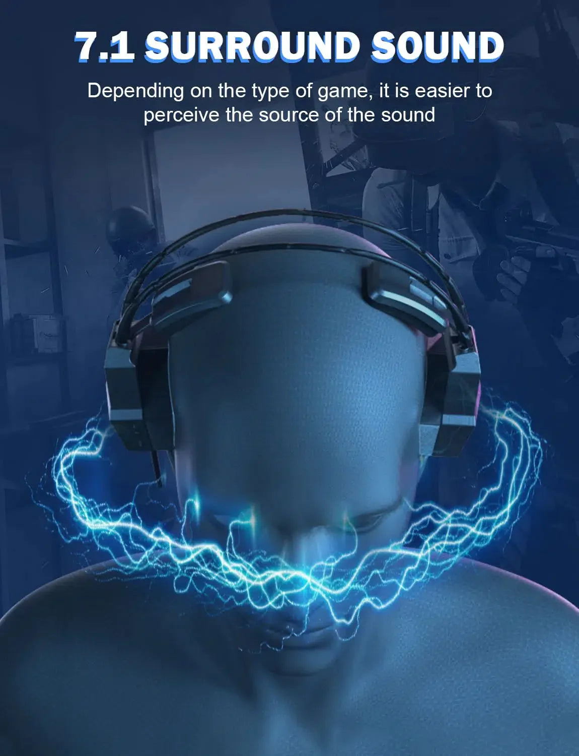 ONIKUMA X20 RGB Gaming Headset Noise Canceling Headphone 7.1 Surround Sound with HD Mic for PS4 PC Xbox - onikuma-1